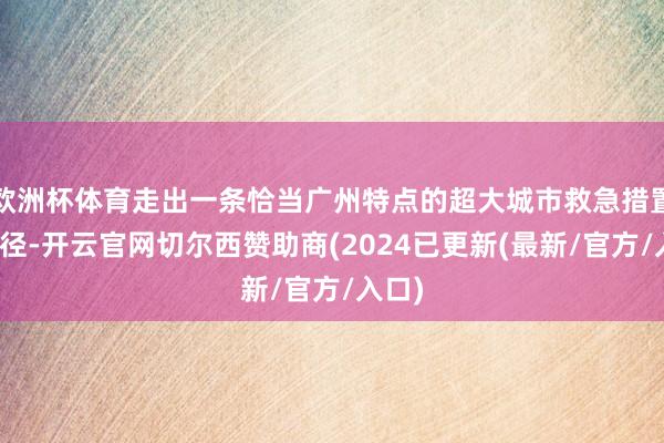 欧洲杯体育走出一条恰当广州特点的超大城市救急措置新途径-开云官网切尔西赞助商(2024已更新(最新/官方/入口)